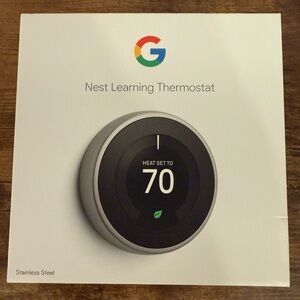 Google Nest Learning Thermostat 3rd Gen Stainless Steel